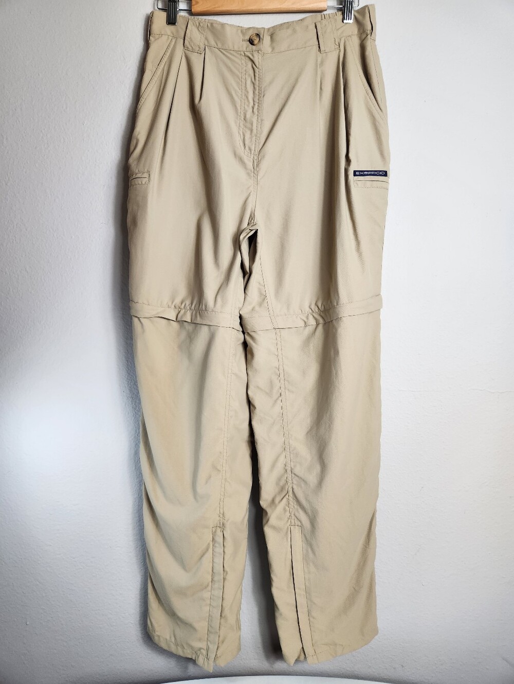 ExOfficio Womens |12| Tan Convertible Zip-Off Outdoor/Hiking/Travel Cargo Pants